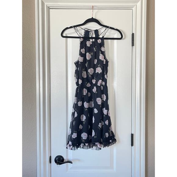 Abercrombie Fitch Dress Floral Print Fit & Flare Ruffled Hem Small - Picture 2 of 9